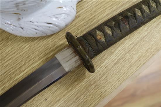 A Japanese World War II katana